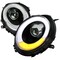 Spec-D Tuning 07-12 Mini Cooper Black Projector Headlights With Light Bar 2LHP-MINI06JM-V2-TM - alternate 1